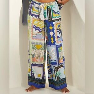 NWT Anthropologie Celandine Linen Blend Wide-Leg Pants